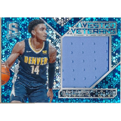 2017-18 Panini Spectra Vested Veterans Memorabilia Neon Blue #21 Gary Harris