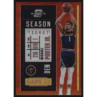2020-21 Panini Contenders Optic Orange #97 Michael Porter Jr.