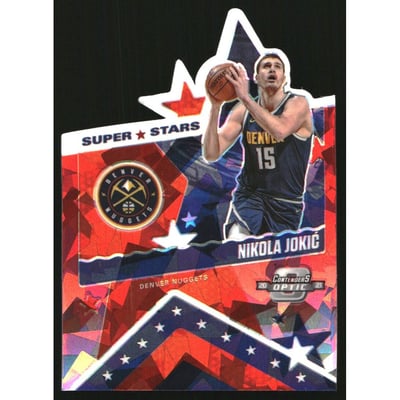 2020-21 Panini Contenders Optic Superstars Red Cracked Ice #8 Nikola Jokic
