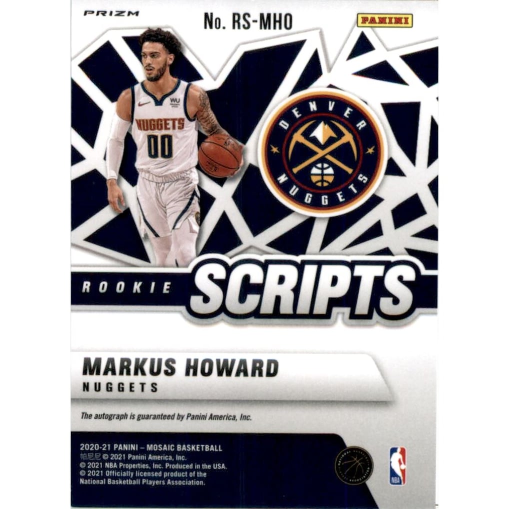2020-21 Panini Mosaic Rookie Scripts #1 Markus Howard