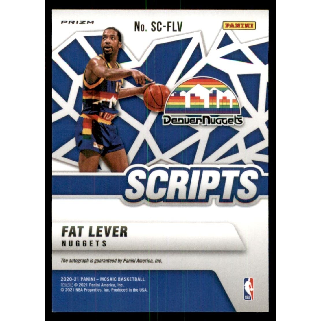 Mosaic Panini 2020-21 Scripts Auto Rookie Basketball Prizm NBA