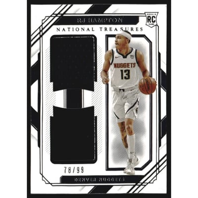 2020-21 Panini National Treasures Rookie Dual Materials #17 RJ Hampton