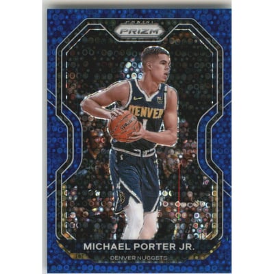 2020-21 Panini Prizm Prizms Fast Break Blue #86 Michael Porter Jr.