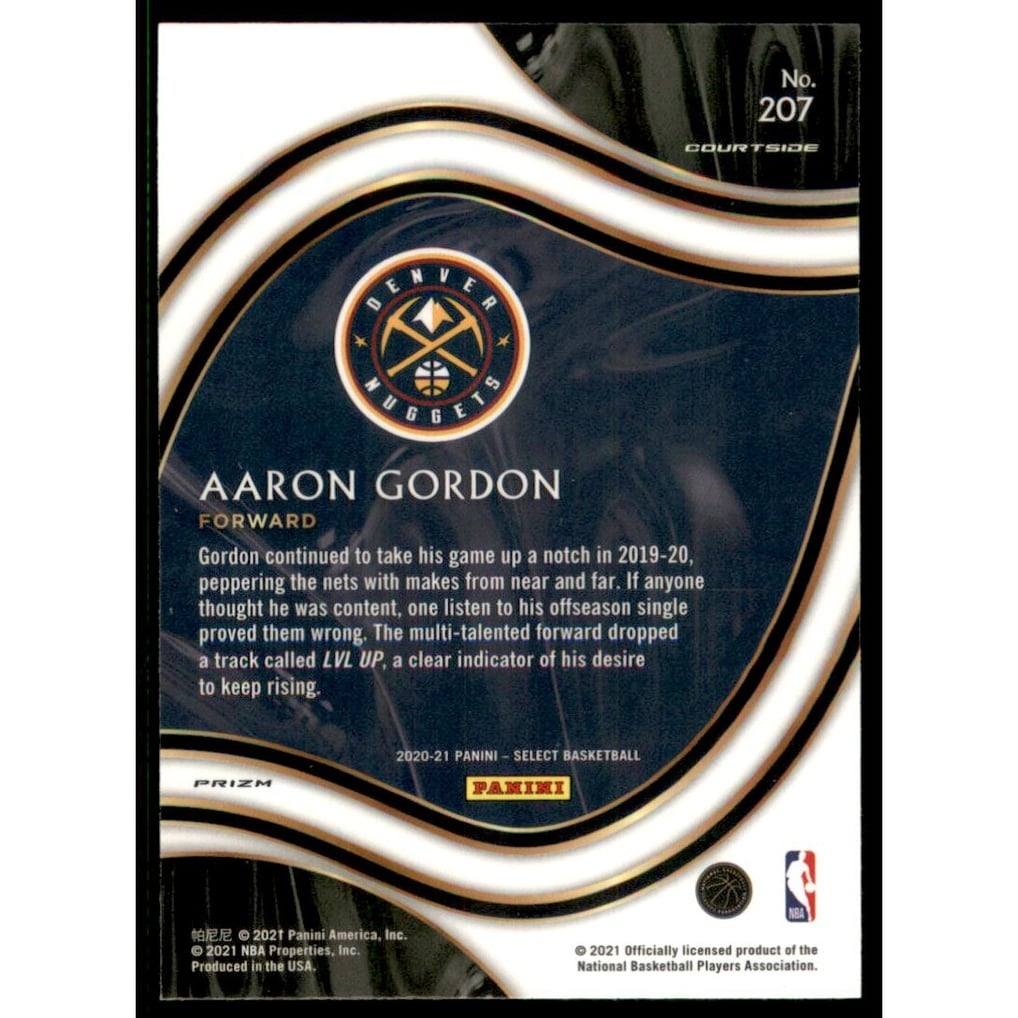 2020-21 Select Prizms Red Wave #207 Aaron Gordon