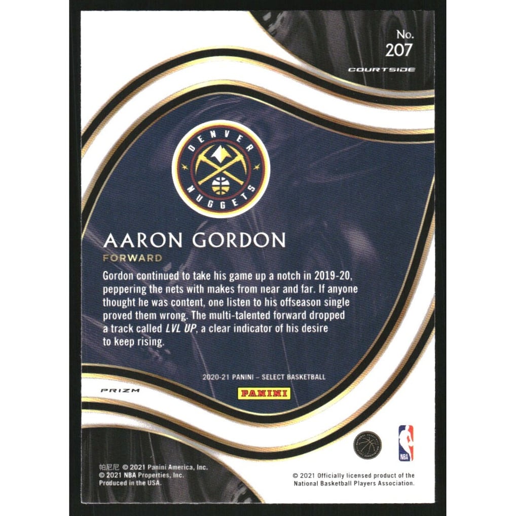 2020-21 Select Prizms Silver #207 Aaron Gordon