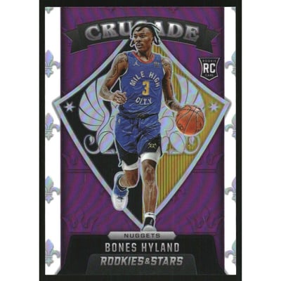2021-22 Panini Chronicles Purple #628 Bones Hyland/Crusade
