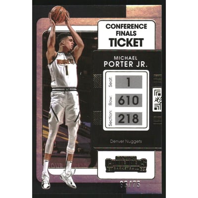 2021-22 Panini Contenders Conference Finals Ticket #48 Michael Porter Jr.