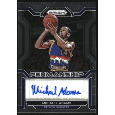 2021-22 Panini Prizm Penmanship #38 Michael Adams