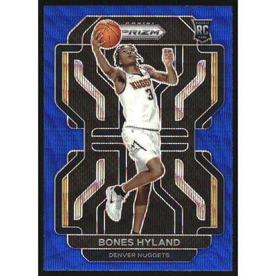 2021-22 Panini Prizm Prizms Blue Wave #302 Bones Hyland