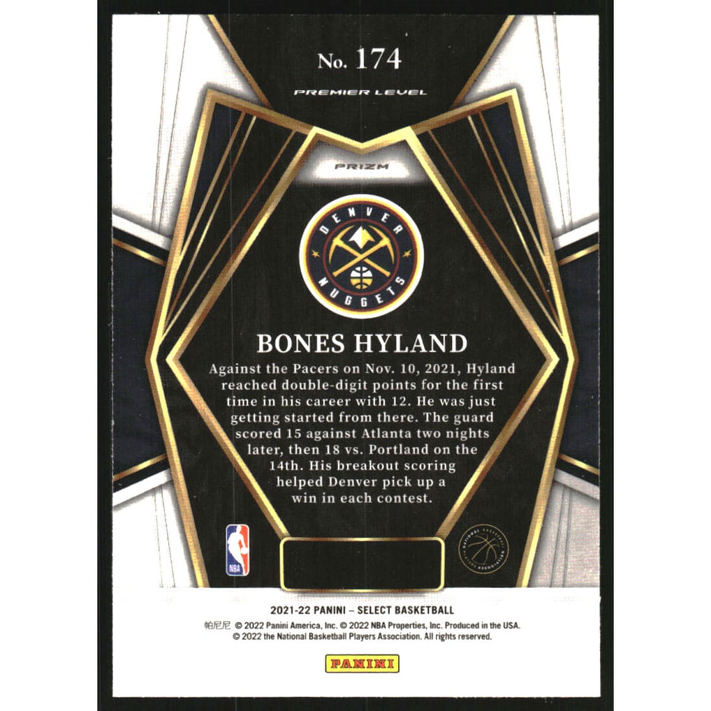 2021-22 Select Prizms Silver #174 Bones Hyland