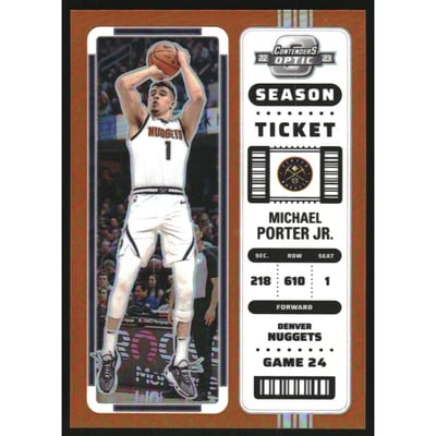 2022-23 Panini Contenders Optic Orange #49 Michael Porter Jr.