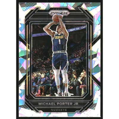 2022-23 Panini Prizm Prizms Ice #28 Michael Porter Jr.