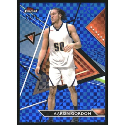 2023-24 Finest Blue Checkerboard Refractors #117 Aaron Gordon UC