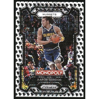 2023-24 Panini Prizm Monopoly Monopoly Man Black and White #2 Aaron Gordon