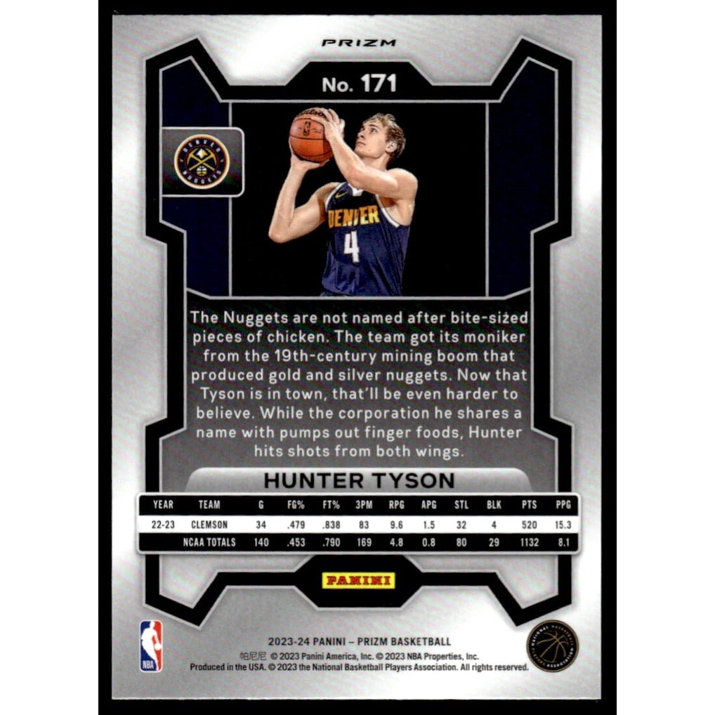 2023-24 Panini Prizm Prizms Ruby Wave #171 Hunter Tyson