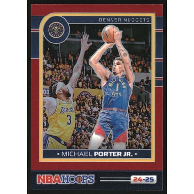 2024-25 Hoops Premium Prizms Red #187 Michael Porter Jr.