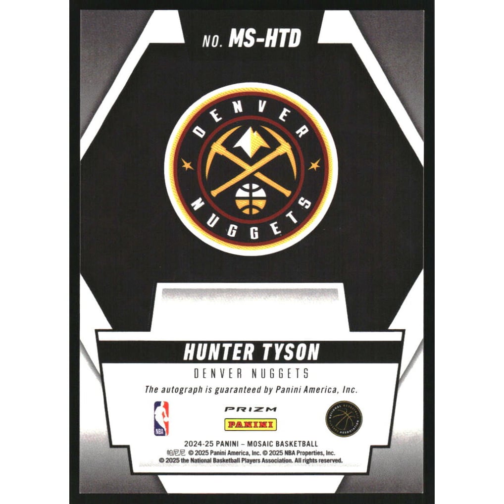 2024-25 Panini Mosaic Scripts #52 Hunter Tyson