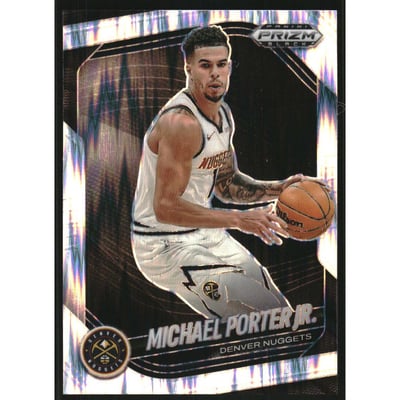 2024-25 Panini Prizm Black Prizms Skewed #40 Michael Porter Jr.