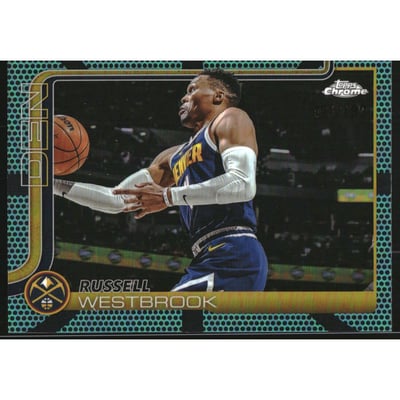 2025-26 Topps Chrome Aqua Basketball Refractors #15 Russell Westbrook