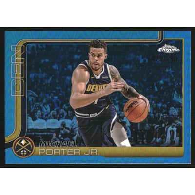 2025-26 Topps Chrome Blue Refractors #31 Michael Porter Jr.