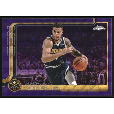 2025-26 Topps Chrome Purple Wave Refractors #31 Michael Porter Jr.