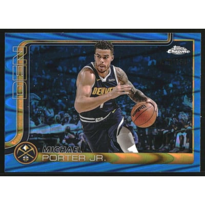 2025-26 Topps Chrome RayWave Blue Refractors #31 Michael Porter Jr.