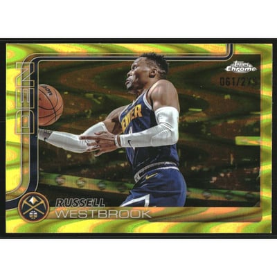 2025-26 Topps Chrome RayWave Yellow Refractors #15 Russell Westbrook