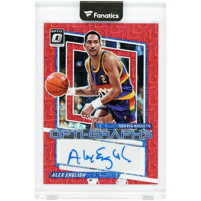 Alex English Denver Nuggets Autographed 2023-24 Panini Donruss Optic Opti-Graphs Choice #OG-ENG Card