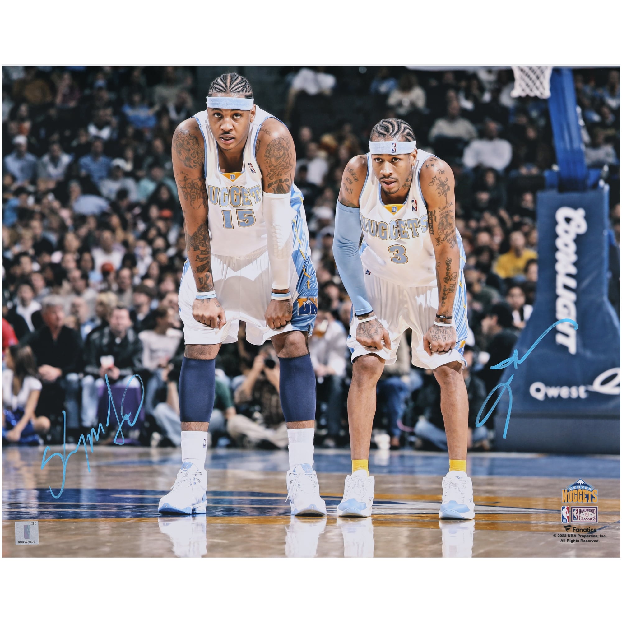 Carmelo Anthony & Allen Iverson Denver Nuggets Autographed 