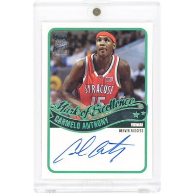 Carmelo Anthony Denver Nuggets Autographed 2003-04 Topps Mark Of Excellence #ME-CA Rookie Card