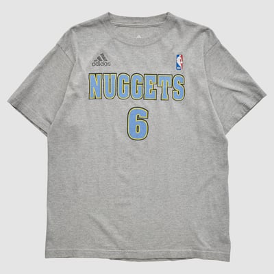Denver Nuggets Adidas 2010s T-shirt - Heather Gray - M by Fanatics Real Vintage