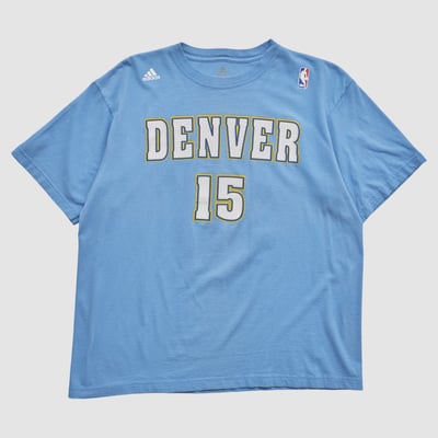 Denver Nuggets Adidas 2010s T-shirt - Light Blue - L by Fanatics Real Vintage