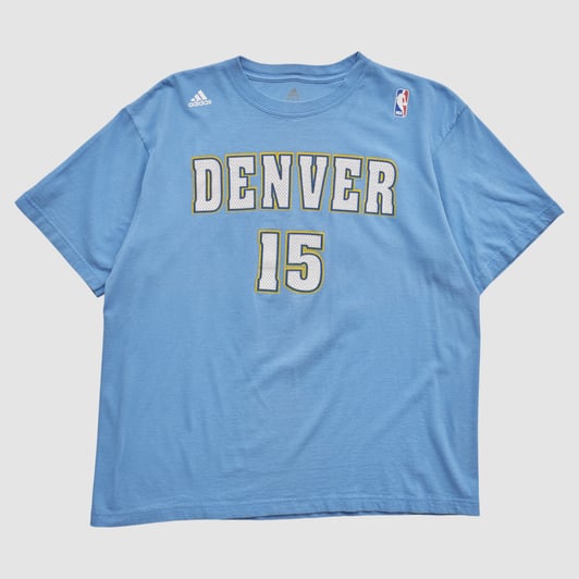 Denver Nuggets Adidas 2010s T-shirt - Light Blue - L by Fanatics Real Vintage