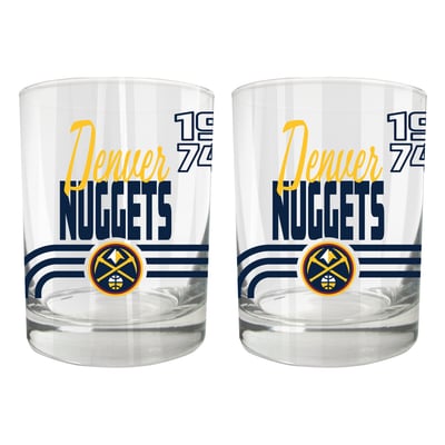 Denver Nuggets Two-Piece 12oz. Heritage Rocks Glass Set