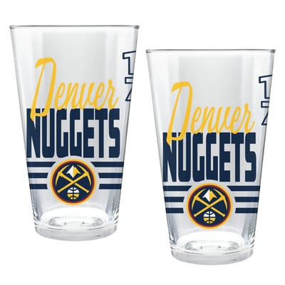 Denver Nuggets Two-Piece 16oz. Heritage Pint Glass Set