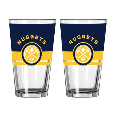 Denver Nuggets Logo Brands Two-Piece 16oz. Horizon Pint Glass Set