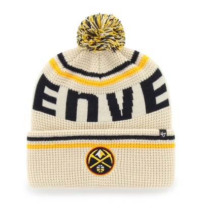 Denver Nuggets '47 Quattrle Cuffed Knit Hat with Pom - Natural