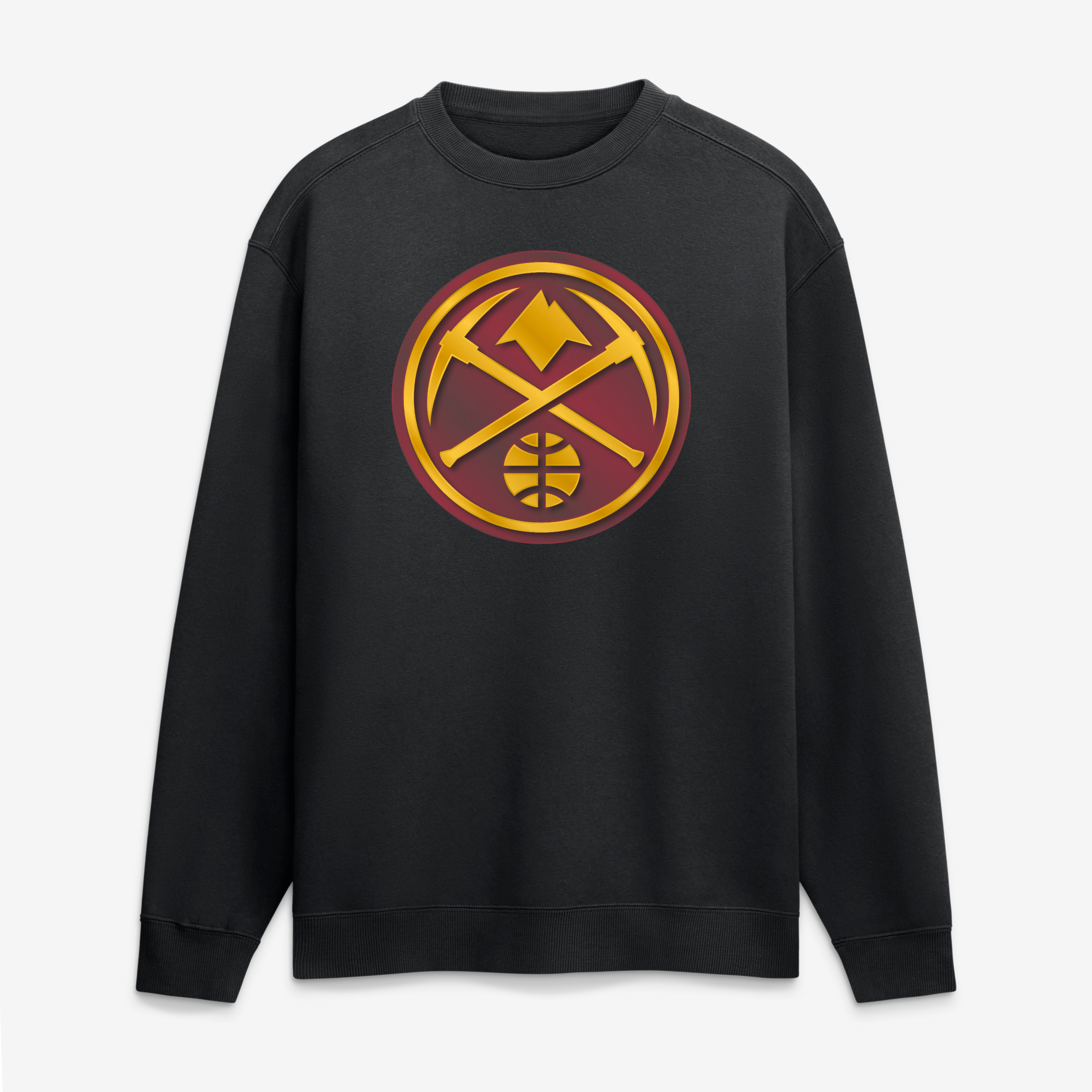 Men's Denver Nuggets Black Forged Mascot Sweatshirt