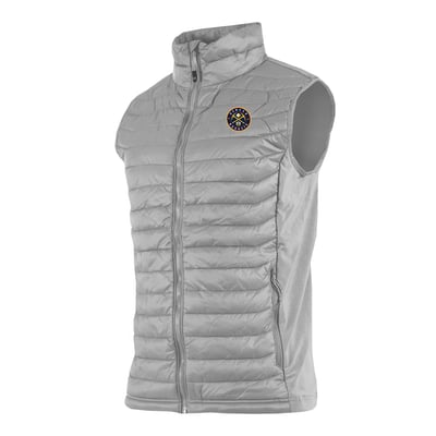 Denver Nuggets Columbia Powder Pass Hybrid Full-Zip Vest - Gray