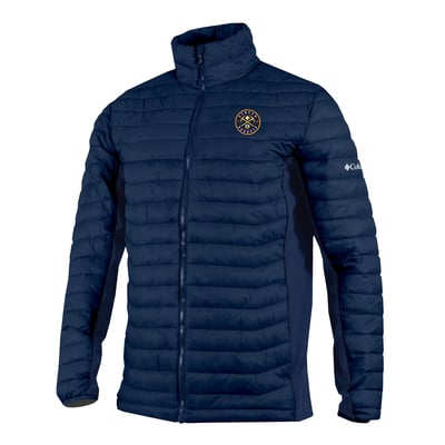 Denver Nuggets Columbia Powder Pass Hybrid Full-Zip Jacket - Navy