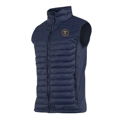 Denver Nuggets Columbia Powder Pass Hybrid Full-Zip Vest - Navy