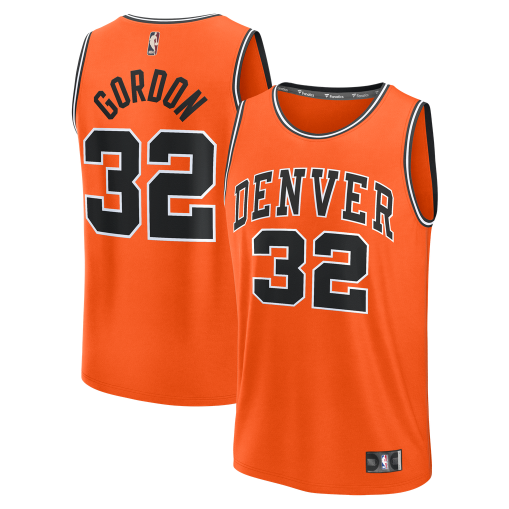 Men's Denver Nuggets Aaron Gordon Fanatics Orange Fast Break Jersey ...