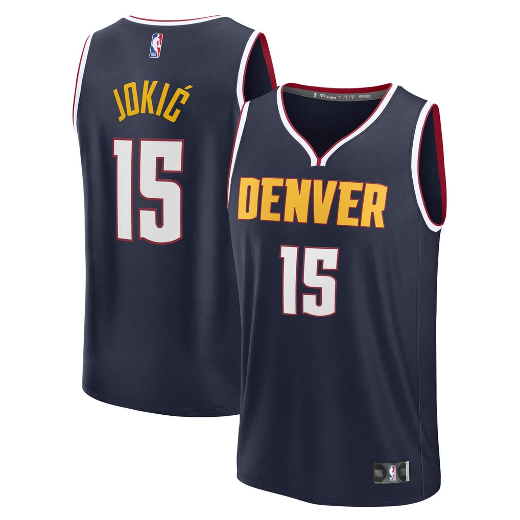 Men's Denver Nuggets Nikola Jokic Fanatics Navy Fast Break Replica ...
