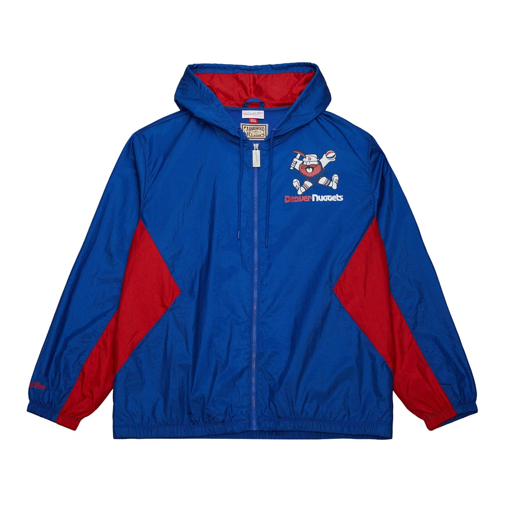 Denver Nuggets Mitchell & Ness Playmaker Full-Zip Hooded Windbreaker Jacket - Blue