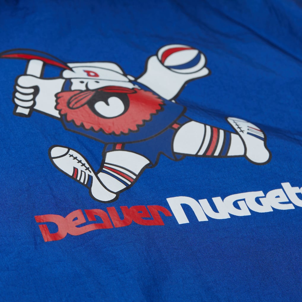 Denver Nuggets Mitchell & Ness Playmaker Full-Zip Hooded Windbreaker Jacket - Blue
