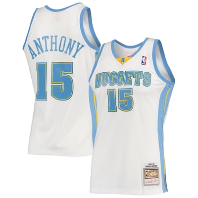 Carmelo Anthony Denver Nuggets Mitchell & Ness Hardwood Classics Swingman Jersey - White