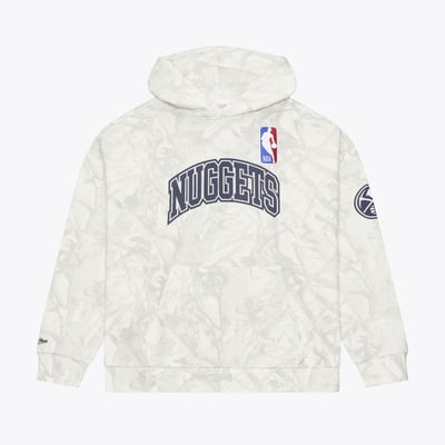  Denver Nuggets Mitchell & Ness Ghosted Fleece Hoodie - White