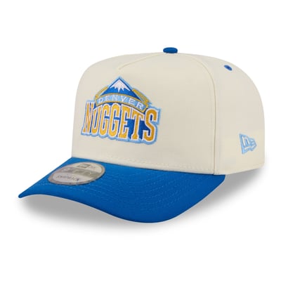 Denver Nuggets New Era City A-Frame 9FIFTY Snapback Hat - Cream/Blue