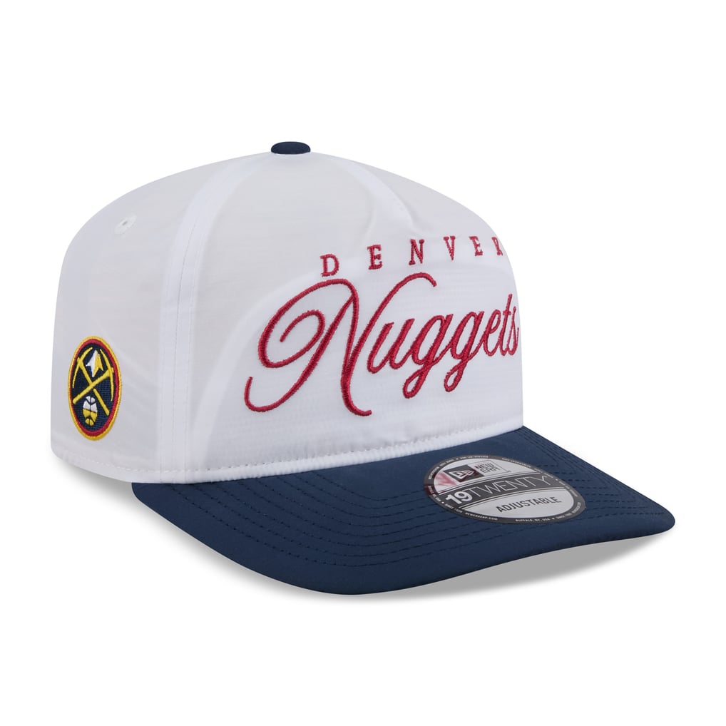 Denver Nuggets New Era 2025 NBA Draft On-Stage Nylon 19TWENTY Adjustable Hat - White/Navy