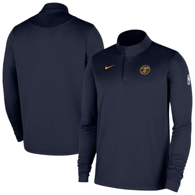 Denver Nuggets Nike Authentic Coaches Quarter-Zip Dri-FIT Top - Navy